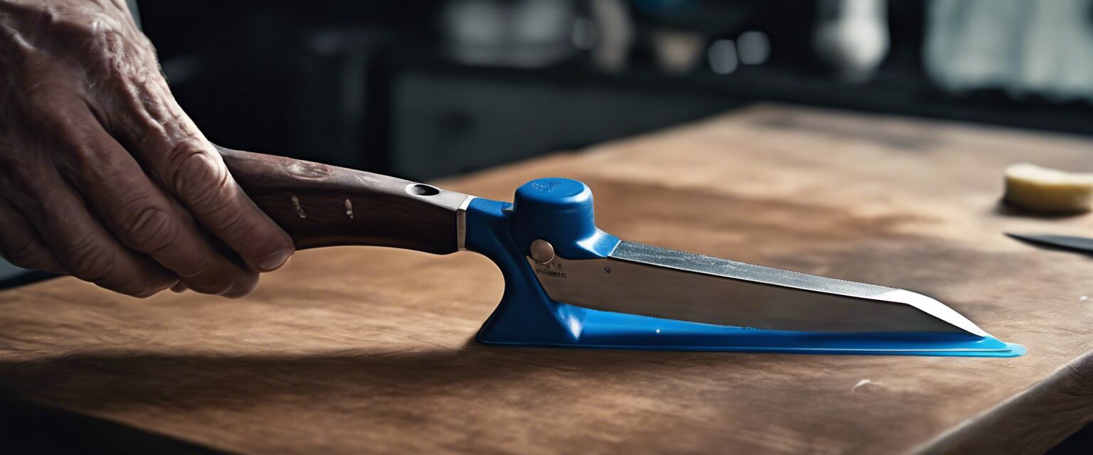 Cleaning a manual knife sharpener